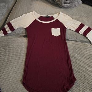American Dream Burgundy and Cream Top